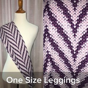 BNWT LLR OS Leggings- purple snake skin